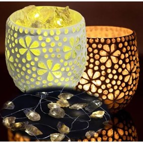 Mosaic LED orient lamp - svietnik Citrine KEG KVETY MIA