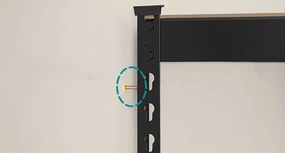 Dílenský regál Matys 75 cm hnědý/černý