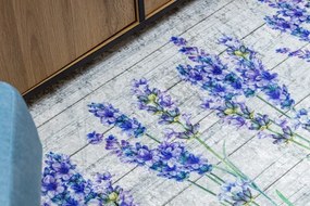 Protišmykový koberec / behúň ANDRE 2716 sivý / fialový