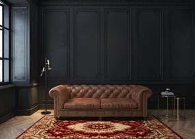 Koberec kráľovský bordový / béžový