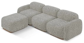 Sivá modulárna rohová pohovka (variabilná) Ailani – Makamii