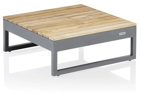 Ocean skid Platform konferenčný stolík sivo modrý / teak top