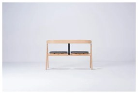 Lavica z dubového dreva so sivým sedadlom Gazzda Ava