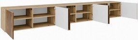 Frézovaný TV stolík NOE 300 cm - dub artisan/dub catania