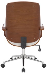 Design-Shop Kancelárska stolička Yankton - Orech / Biela