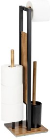 WENKO 25784100 - WC súprava RIVALTA 18x70 cm hnedá/čierna