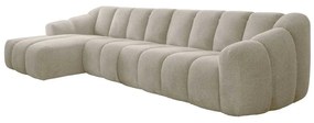Béžová rohová pohovka (ľavý roh/s leňoškou) Shell – Miuform