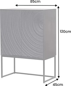 Dizajnová vysoká komoda Waseemah 120 cm čierne mango
