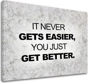 Motivačný obraz na stenu Its never gets easier