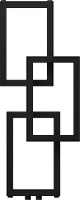 Mexen Grid, dekoratívny kúpeľňový radiátor 870 x 360 mm, 209 W, čierna, W215-0870-360-00-70