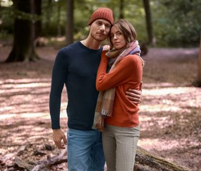 Pulóver z vlny merino, v námorníckej modrej