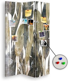 Gario Paraván Retro banánové listy Rozmery: 110 x 170 cm, Prevedenie: Korkový paraván