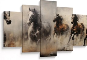 Obraz - Olejomaľba koní (150x105 cm)