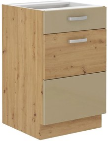 Skrinka do kuchyne Artisan cappuccino lesk 50D 1F 1S