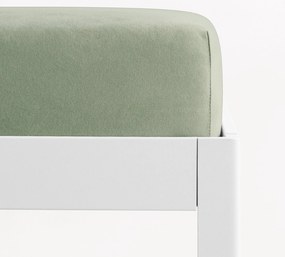 Goldea jersey elastická plachta - šalviovo zelená 90 x 200 cm