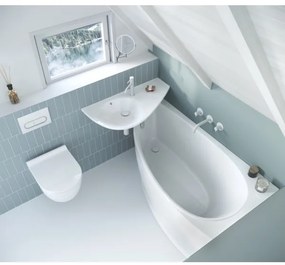 Ravak CH01000000 - Rohová vaňa AVOCADO 160x75 cm akrylát/biela