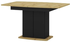 Jedálenský rozkladací stôl Star 03 s úložným priestorom 140/210 cm dub Artisan/čierny