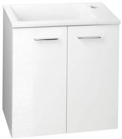 Aqualine Aqualine, ZOJA umývadlová skrinka 49x50x24,6cm, 2 dvierka, biela, 51047A