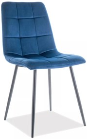 Stolička Mila Velvet Tmavomodrá