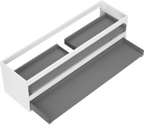 Mexen Box-A, závesná skrinka 160 cm, 2 zásuvky, biela matná, 91AX0-1600-470-2-01