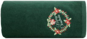 VIANOČNÝ BAVLNENÝ UTERÁK KARMEN SADA 3KS 70X140 CM ZELENÁ