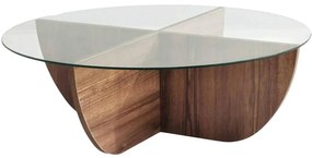 Konferenčný stolík „Lily Walnut", Ø 90, výš. 30 cm