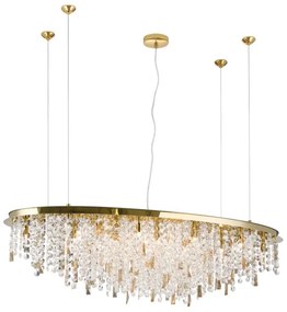 Orion - Krištáľový luster na lanku CRYSTALRIVER 21xG9/40W/230V zlatá