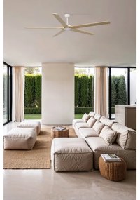 FARO 34191WT - Stropný ventilátor BIGWOOD XL borovica/biela pr. 200 cm WT + DO