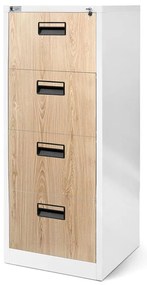 Skriňa Sara V004 kovová biela/sonoma