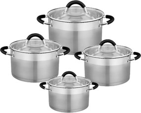 Haus Roland Súprava nerezového riadu, 8-dielna, čierne úchyty