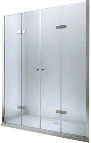 Mexen Lima Duo, sprchové skladacie dvere do otvoru 150 cm, 6mm číre sklo, chrómový profil, LIMA DUO DOOR 150