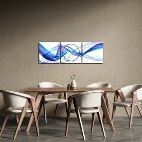 Obraz abstrakcie (s hodinami) (90x30 cm)