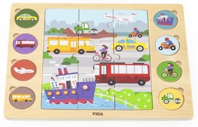 Puzzle súprava Viga 44742 - dopravné prostriedky