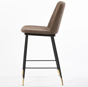 ROSSI BAR DARK BROWN ČALÚNENÁ BAROVÁ STOLIČKA brown