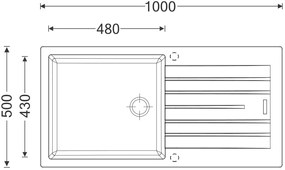 Granitový drez Sinks PERFECTO 1000 Sahara