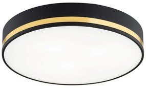 Argon 7041 - Stropné svietidlo AMORE 2xE27/15W/230V pr. 35 cm čierna/zlatá