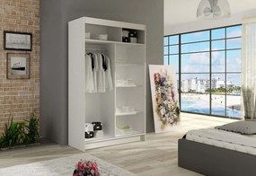 Posuvná šatníková skriňa FLORIA I - čierna mat