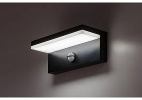 Rabalux 77115-LED Von. nás. svietidlo so senzorom ZARAGOZA LED/9W/230V IP54 čierna