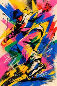 Freestyle skater - Metalický obraz 60x40cm