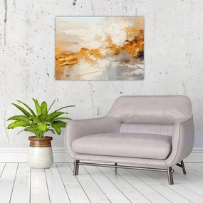Sklenený obraz - Zlatá textúra (70x50 cm)