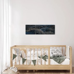 Obraz výhľadu na Islandskej vrcholky (s hodinami) (90x30 cm)