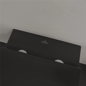 VILLEROY &amp; BOCH Subway 2.0 závesné WC s hlbokým splachovaním bez vnútorného okraja, 370 x 560 mm, Ebony, s povrchom CeramicPlus, 5614R0S5