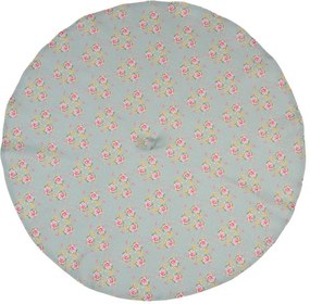 Zelená bavlnená okrúhla utierka s kvetmi Cheerful Birdie - Ø 80 cm