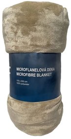 JERRY FABRICS Deka microflanel super soft Béžová  Polyester, 150/200 cm