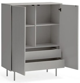 Sivá vysoká komoda 97x130 cm Sierra – Teulat