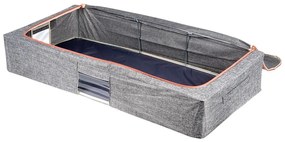Látkový pevný box na uskladnenie textilu, sivý PILLOW 95 x 45 x 16 cm (68l)