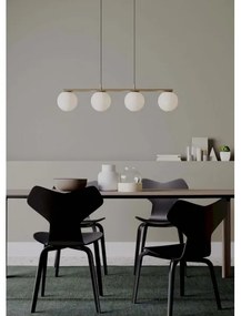 Redo 01-3155 - Luster na lanku BOWLING 4xE27/42W/230V zlatá