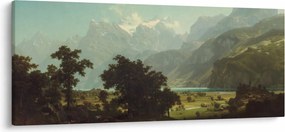 Obraz - Albert Bierstadt, Lake Lucerne, reprodukcia (120x50 cm)