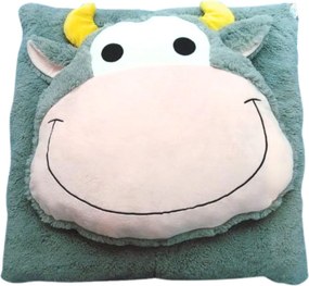 AKCIA Detský vankúš CUDDLI FRIENDS 70x70 cm plyšový - viac farieb II. akosť Farba: Modrá