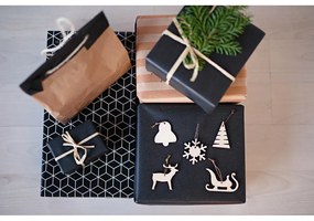 Súprava 10 drevených vianočných dekorácií Spira Medium